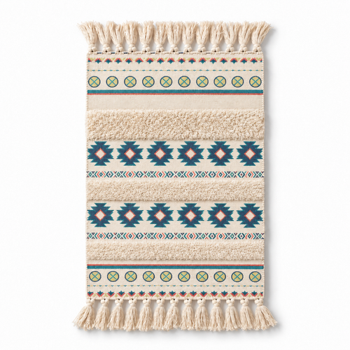 Produit : Azara Jade géométrique, tapis tissé à motifs géométriques
